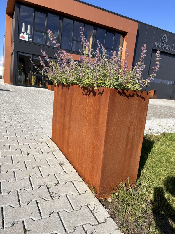 Plantenbak Cortenstaal Rechthoek 114x35x80 cm Zonder Bodem - Afbeelding 3