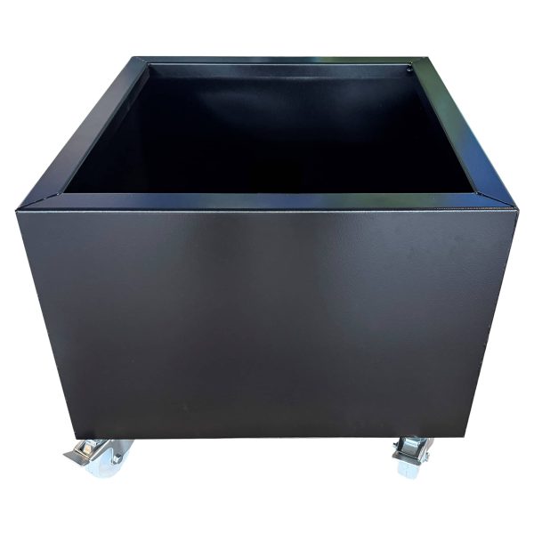 Verrijdbare plantenbak - parasol standaard Zwart gecoat 60x60x40cm - Afbeelding 2