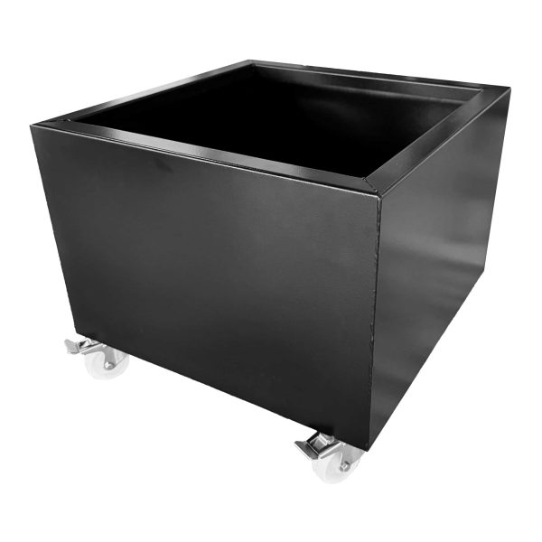 Verrijdbare plantenbak - parasol standaard Zwart gecoat 60x60x40cm