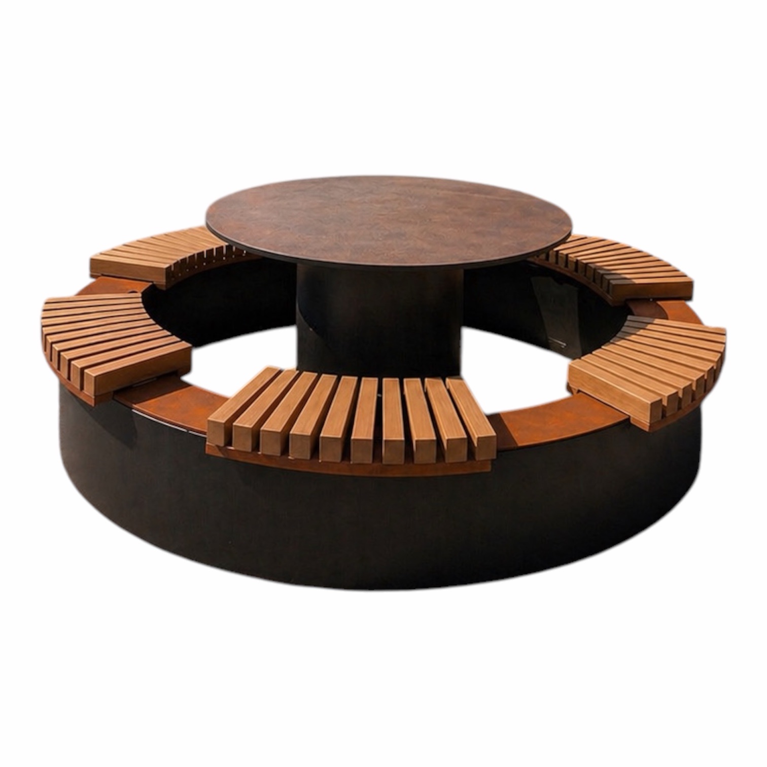 Magma Cirkel - Dé picknicktafel van cortenstaal - Afbeelding 4
